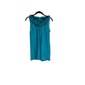 Banana Republic Women's Top, Size M, Teal, 100% Silk, Hand Washable